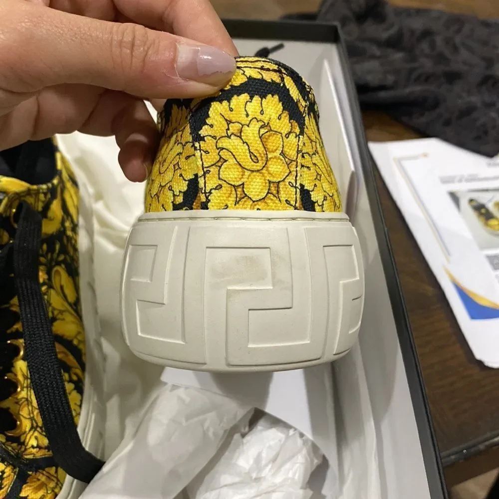 Versace Logo Jacquard Low-Top Sneakers